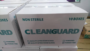 CleanGuard Nitrile Powder Free Examination Gloves 1 Case / 10 boxes per case